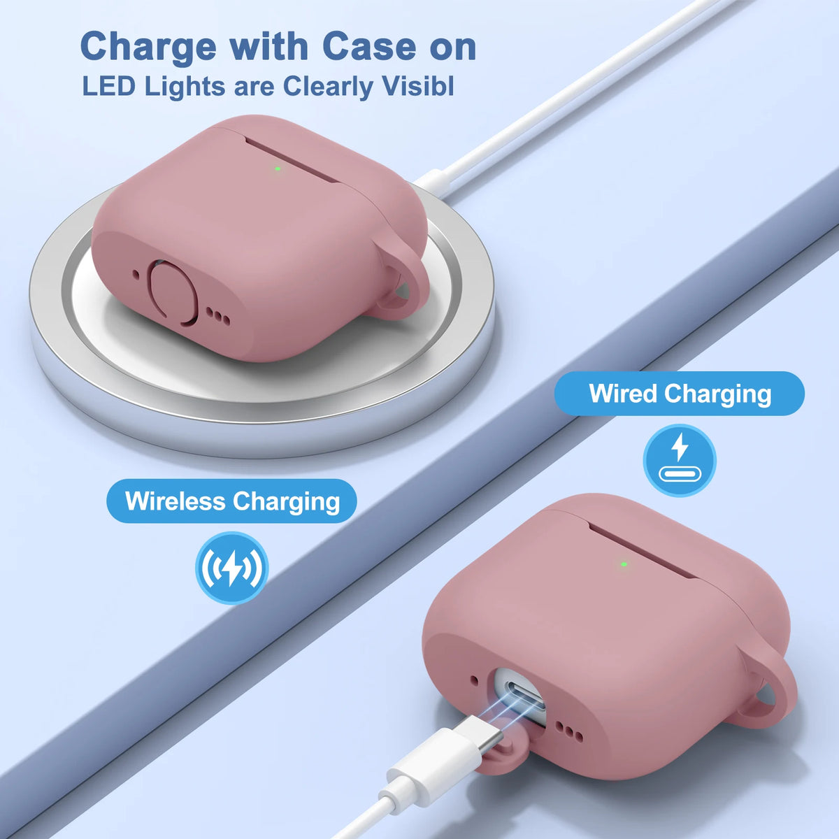 Soft Silicone Cases For Apple Airpods 4 Wireless Bluetooth Headset Cover For Air Pods 4 Protective Case With Lanyard Carabiner