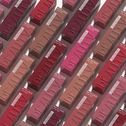 8 Color Nude Brown Matte Liquid Lipstick Velvet Sexy Dark Red Lip Glaze Non-stick Cup Not Easy To Fade Lip Gloss Lipstick Makeup