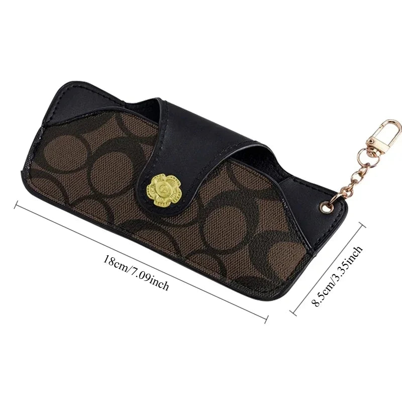Portable Glasses Case with Keychain - Protective Storage Bag for Myopia Glasses And Sunglasses - Daily & Travel Essential