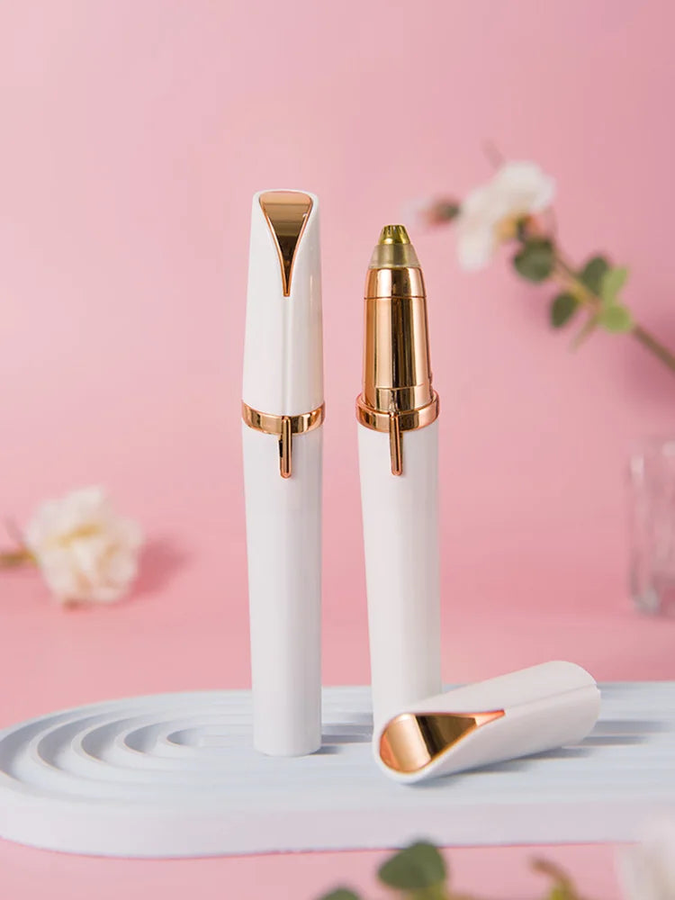 Electric Eyebrow Trimming Tool For Beginners Automatic Electric Eyebrow Trimmer Nose Hair Shaving Brush Scraper 1pc （battery）