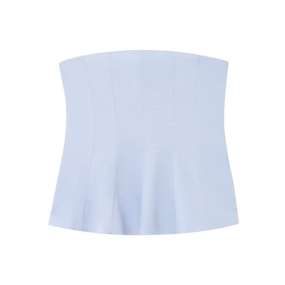 MUJER 2025 Corset Tube Tops for Women off Shoulder Crop Top Woman Sexy Backless Tank Top Women Yellow Black Bustier Tops Woman