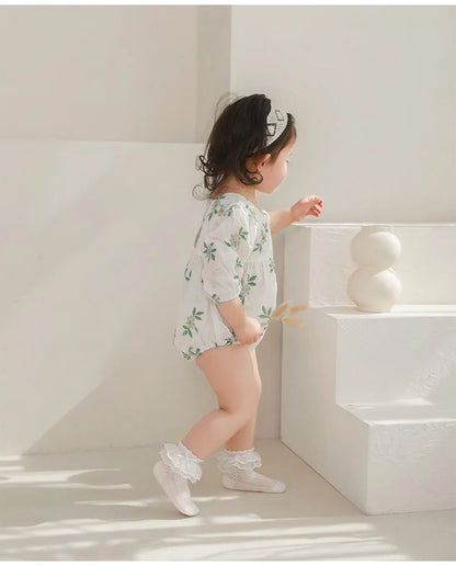 Baby Girls Socks Princess Lace Kids Socks Summer Thin Mesh  Children Cotton Socks Boneless Newborn Tube Socks For 0-8Y