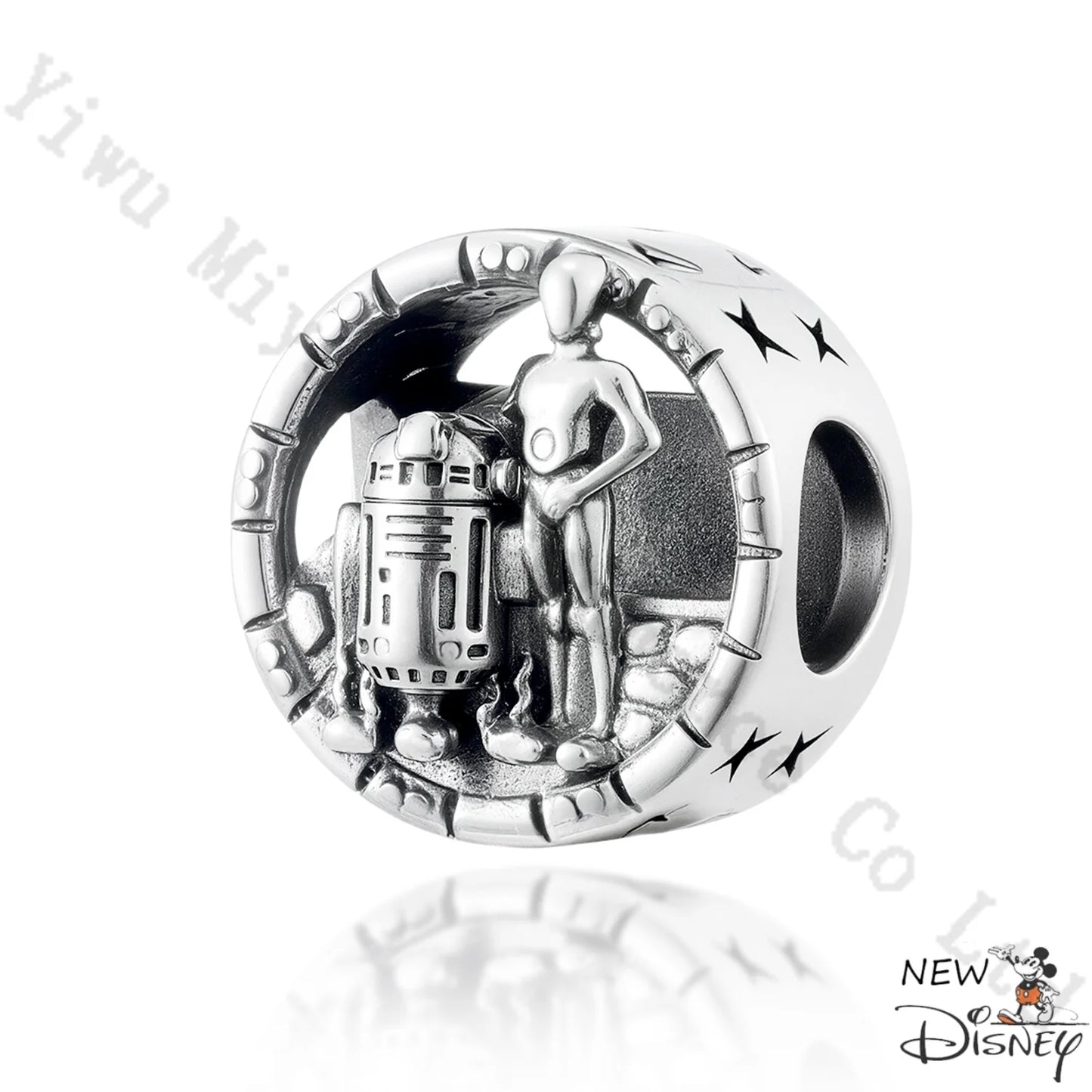 Disney 2026 Charms for Bracelet 925 Sterling Silver Darth Vader Grogu Beads Pendant DIY Jewelry Making Gift for Women Men Fans