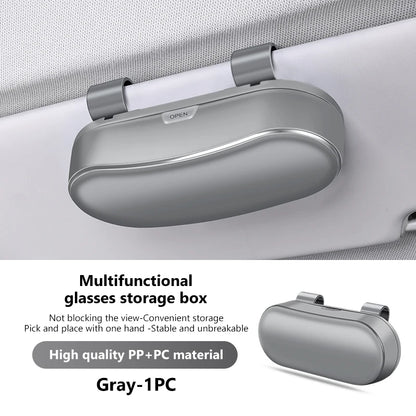 SEAMETAL Car Sun Visor Glasses Case Anti-Scratch Sunglasses Storage Box Glasses Holder Organizer Universal for 99% Car Models