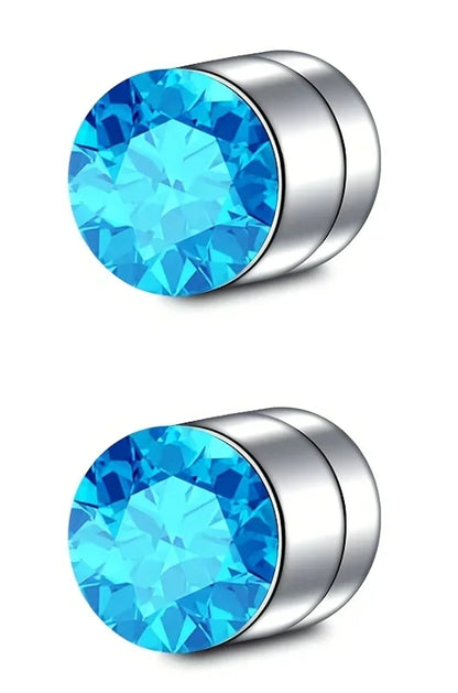 2-12Pcs Simple Stainless Steel Magnetic Nose Stud Earrings, 3mm Non-Pierced Body Jewelry For Male and female