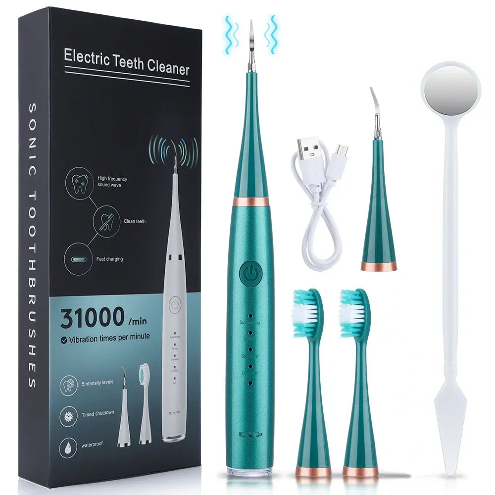 Ultrasonic scaler for teeth cleaning tartar removal plaque removal rechargeable teeth whitening oral care and dental cleaner