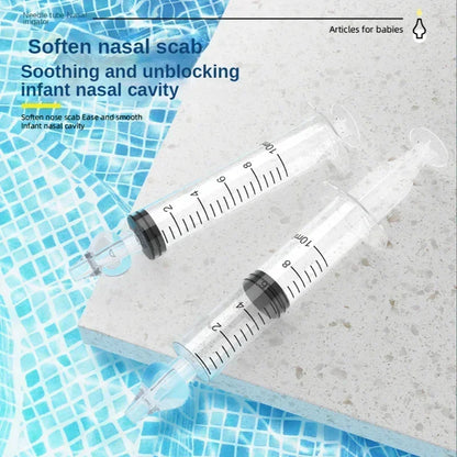 10ML Baby Nasal Syringe Set with 5 Silicone Heads Baby Nasal Aspirator Qucik Syringe Nose Cleaner Rinsing Tools for Infant Kids