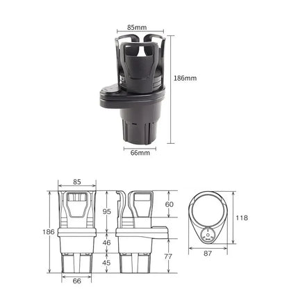 2026 Car Cup Holder Multifunction Adjustable Dual Cup Holder Expander Adapter Car Cup Mount Mobile Phone Holder