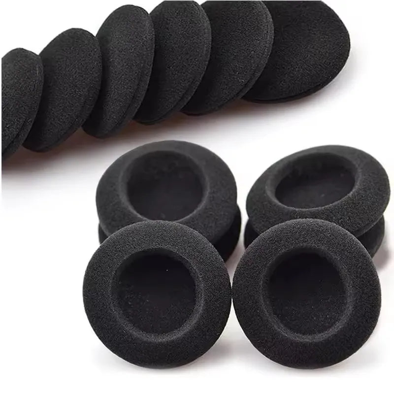 10pcs 18mm 35mm 45mm 50mm 55mm 60mm Headphones Replacement Memory Foam Ear Pads Sponge Cushion Covers Earphone Protective Sleeve