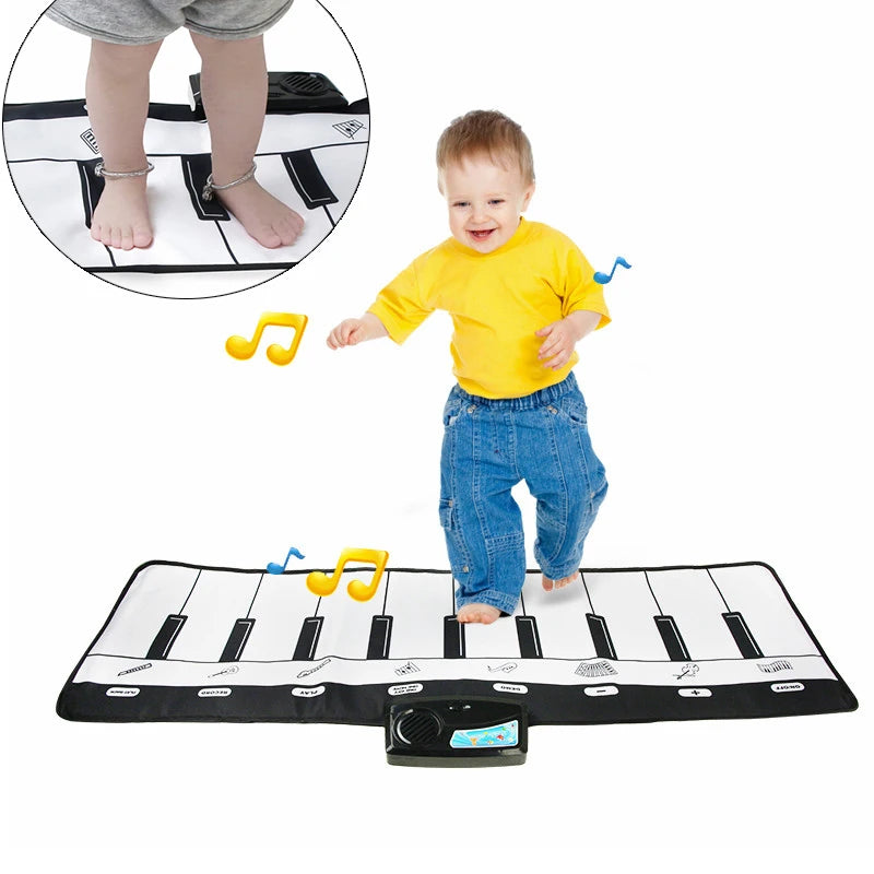 Kids Musical Carpet Baby Toddlers Fitness Keyboard Piano Mat Music Play Instrument Montessori Education Toys Gift for Girl Boy