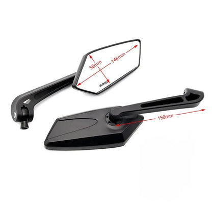 Universal Bike Handlebar Mirrors Motorcycle Rear View Mirror HD Wide Angle & 360° Rotating Back Sight Rearview Motorcycle Mirror