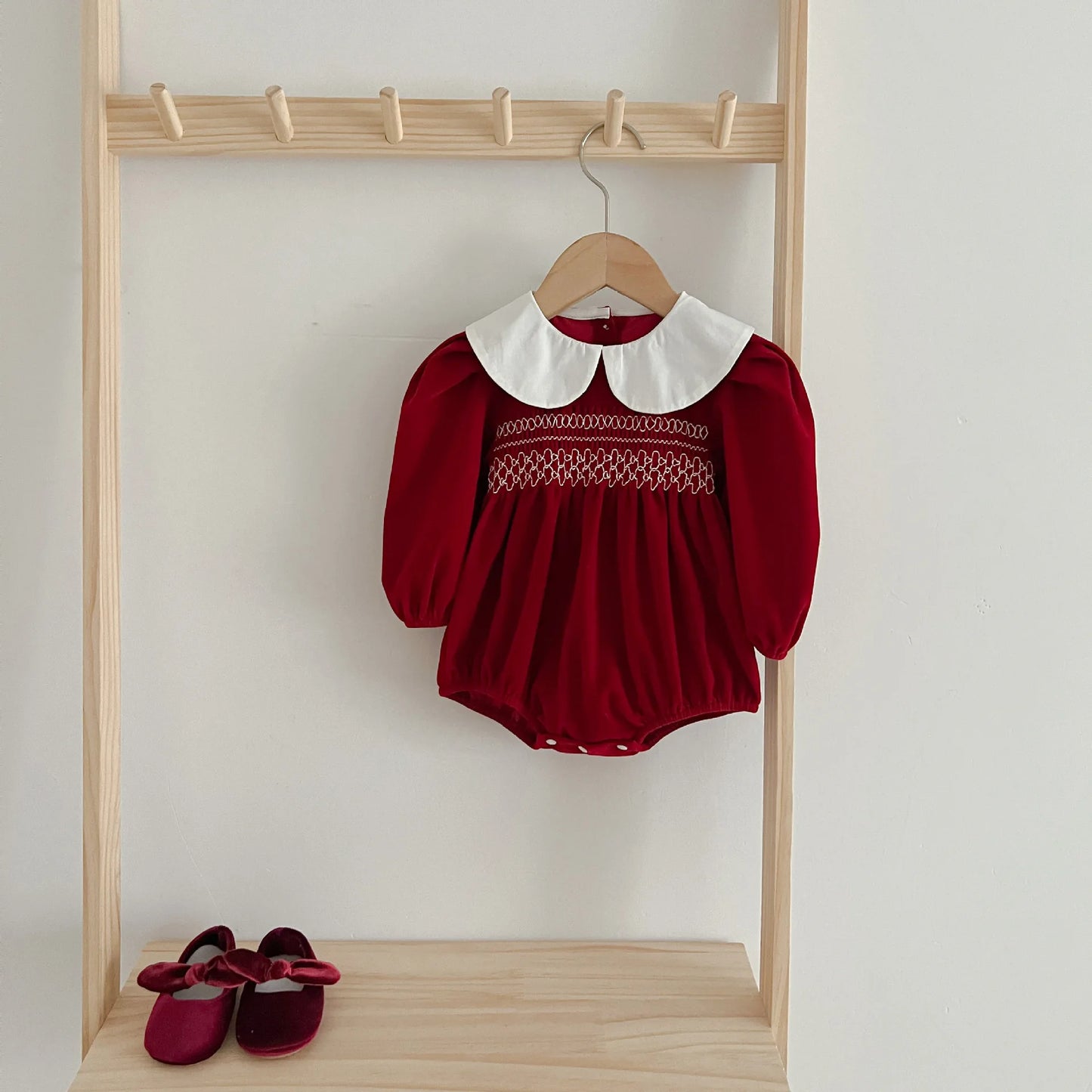 Autumn Newborn Kids Baby Girls Long Sleeve Sweet Solid Color Princess Rompers Infant New Baby Girls Rompers Clothes