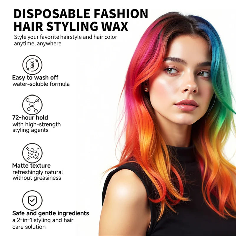 13 colors Halloween Hair Colour Wax 50g/120g DIY Temporary Dye Hair Mud Wax Hair Colour Cream For Daily Party Cosplay Men&Women