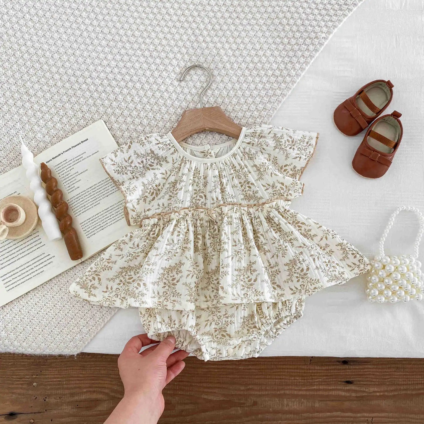 0-24M Baby Clothes Summer Baby Girl Bodysuit Floral New Female Baby Small Flying Sleeve Romper Dress Newborn One-piece Jumpsuit