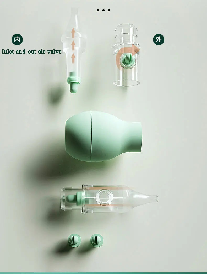 Soft Nasal Aspirator for Baby Anti-back Flow Nose Sucker New Born Vacuum Nose Cleaner Silicone Baby Safety Care Diagnostic-tool