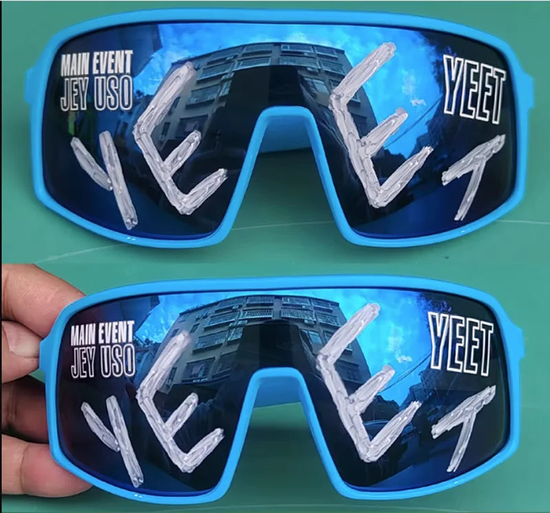 Jey Uso YEET Sunglasses Sports Shades MAIN EVENT Blue Glasses Bloodline USOS RARE Colors Motorcycle Glasses