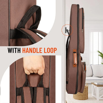 Miwayer Acoustic Guitar Bag 41 Inch Thickened Waterproof Oxford Nylon Double Straps Cotton Padded Guitar Case Gig Backpack