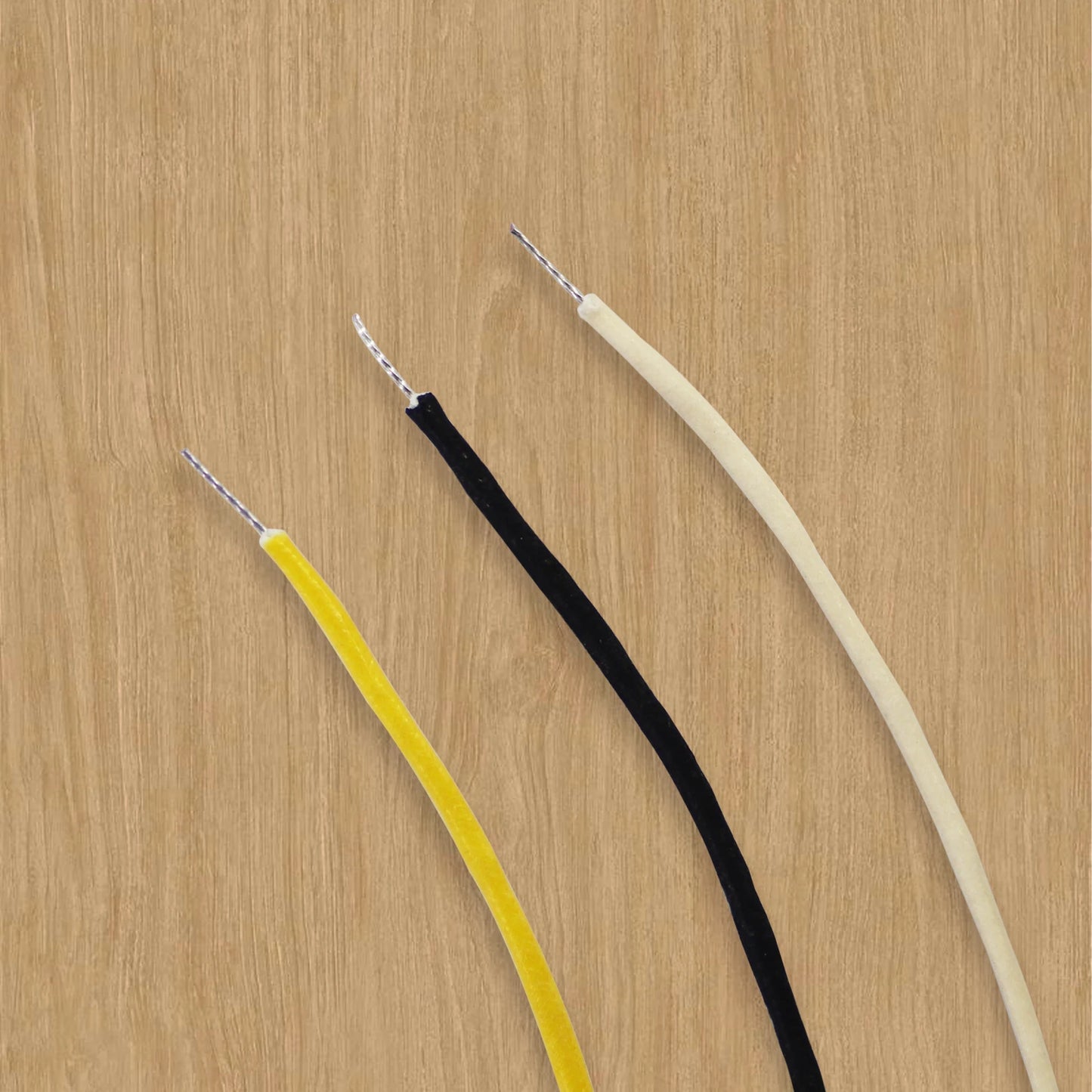 Cloth-covered Waxed Vintage-style Pushback Guitar Wire (white/black/yellow)Pushback Wire for Electric Guitar Upgrade,22 AWG wire