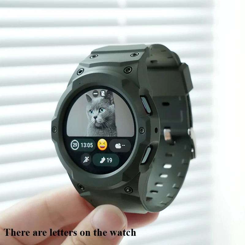 Silicone Strap+PC Case for Samsung Galaxy Watch 7/6/5/4 40MM 44MM New Mod Kit for Samsung SmartWatch Sport Loop Band Bracelet