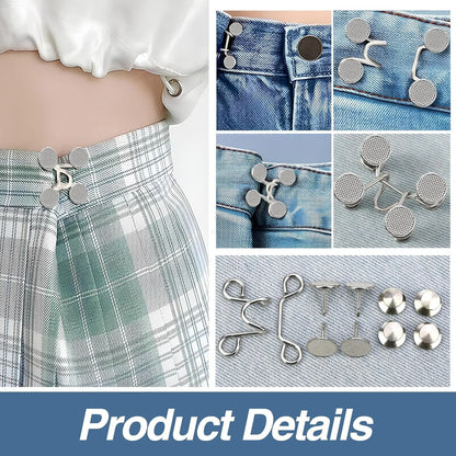 1/2/4 Pairs Jeans Button Tightener,Pant Waist Tightener, Button Pins for Jeans, Button for Jeans to Make Smaller Waist Tightener