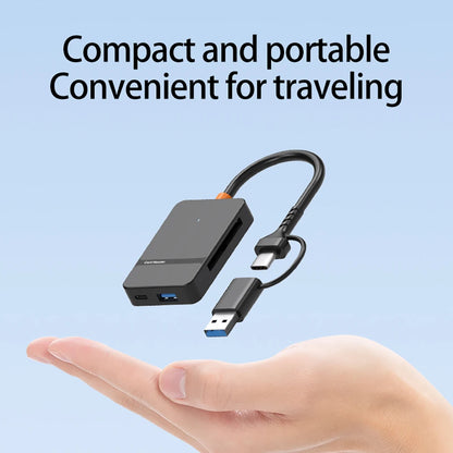 USB C 8-in-1 Card Reader Multi-functional Card Reader Support  SD/TF/CF/MS Card Read 5Gbps Write Read U Disk Flash Card Adapter