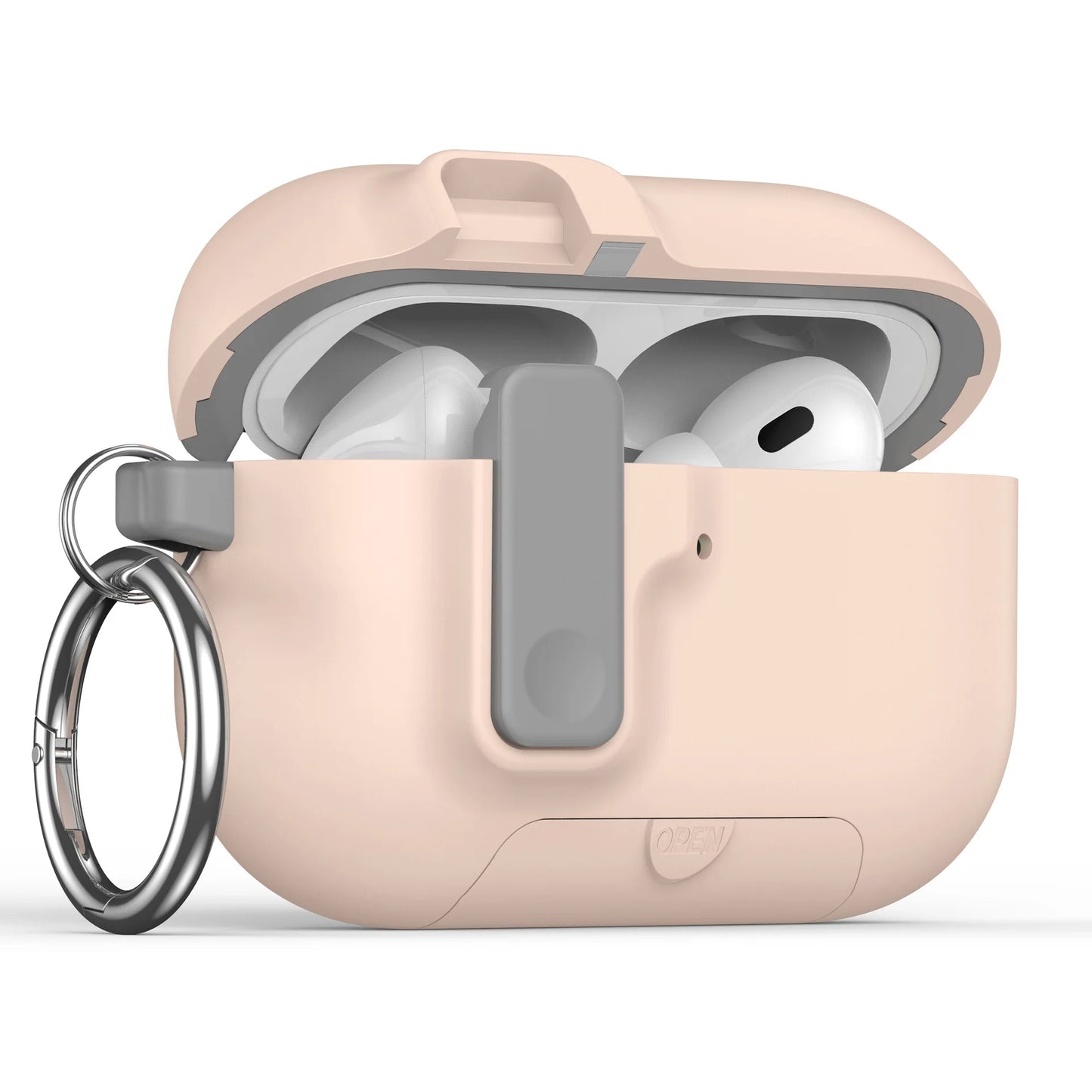 2025 for Airpods Pro 3 Protective Case Phone Stand Design with Cleaner Kit Magnetic Automatic Lock for Airpods Pro 3(Sand Stone)