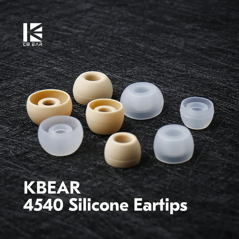 KBEAR 4540 coffee Silicone Eartips Ergonomically Designed Earcap Optional XS/S/M/L size and combination set Comfortable Earmuffs