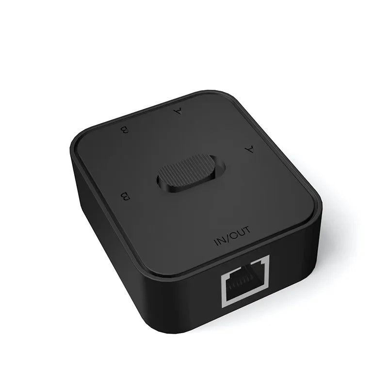 2 Port 1000Mbps Gigabit Network Switch RJ45 Switch Network Splitter Cable Extender Selector Power Free 2 Way adapter Connector