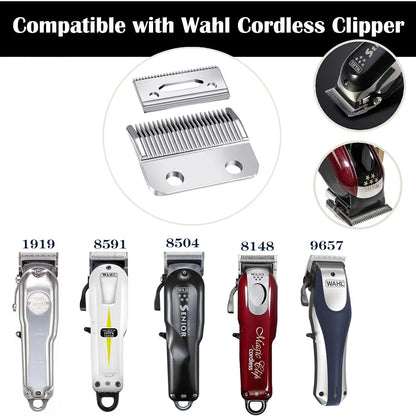 Professional Replacement Clipper Blades 2 Holes Adjustable Hair Clippers Blades Compatible with WAHL Cordless Hairdressing Tools