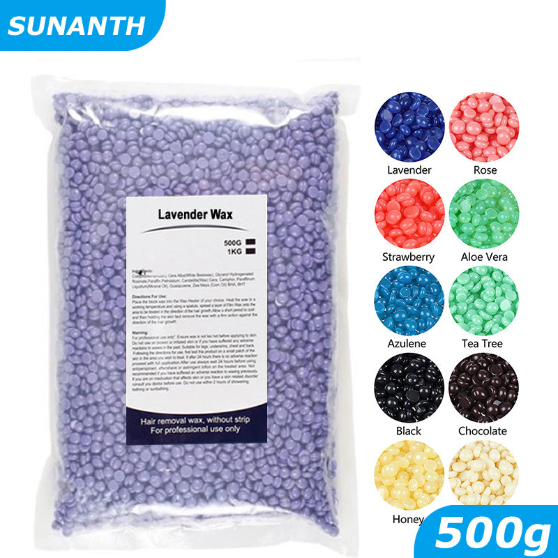 500g/400g/200g Hard Waxing Wax Beans for Hair Removal Hot Film Wax for Wax Heater Machine Depilatory Wax Beads for Whole Body