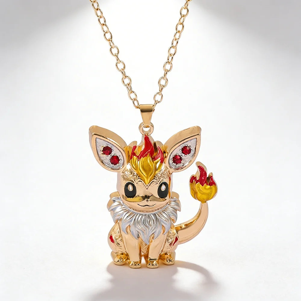 1PC Cute Q Version Character Necklace Alloy Charmander Bulbasaur Jewelry Pendant for Fans Holiday Gifts Jewelry Accessories