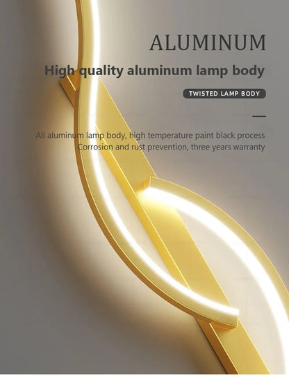 Modern LED Wall Lamp Minimalist Led Light Bedroom Bedside Long Strip Wall Sconces Living Room Sofa Home Indoor Lighting Fixture
