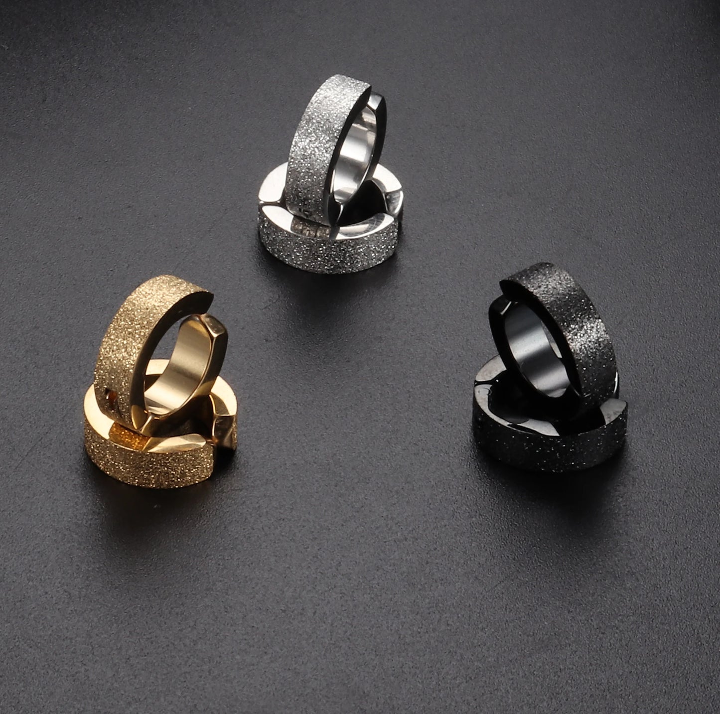 1 Pair/9 Pairs Non-Piercing Earrings Stainless Steel Clip On Hoop Earrings For Men Women Paved CZ Ear Clip Earrings Set