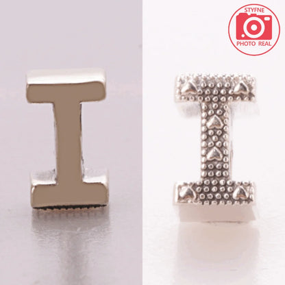 Silver 925 26 Letter A-Z Alphabet Charm Fine Beads Fit Original Charms Silver Bracelet DIY Fine Jewelry for Women Gifts Making