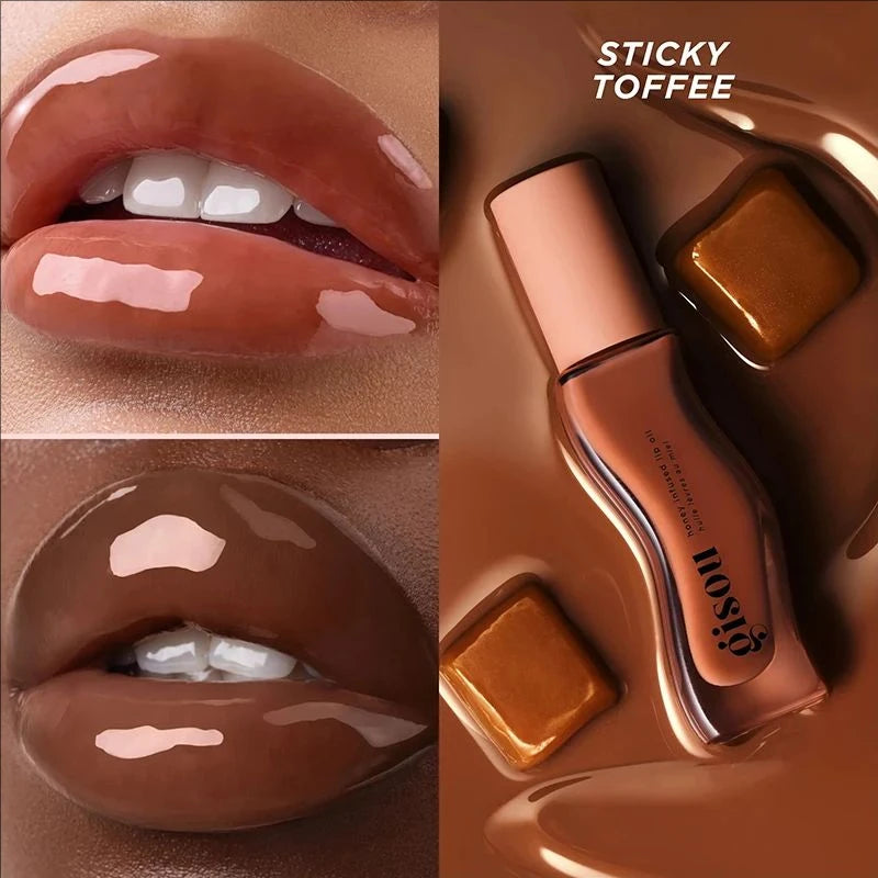 Gisou New Autumn Winter Limited Edition Long-lasting Moisturizing Lip Oil Gloss Care Lips Plumping Exfoliating Milky Mocha Gloss