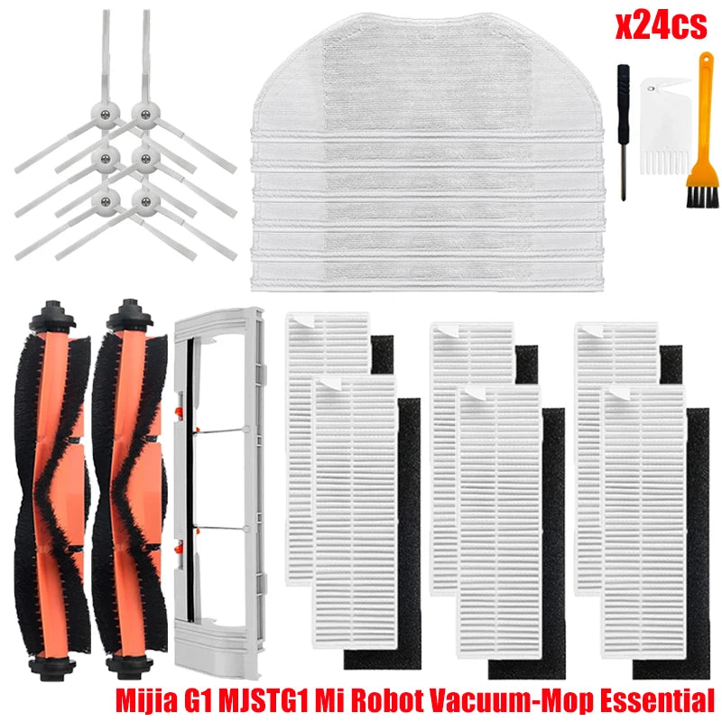 For Xiaomi Mijia G1 MJSTG1 Mi Robot Vacuum Mop Essential Vacuum Cleaner Side / Main Brush Cover Hepa Filter Mop Cloth Parts