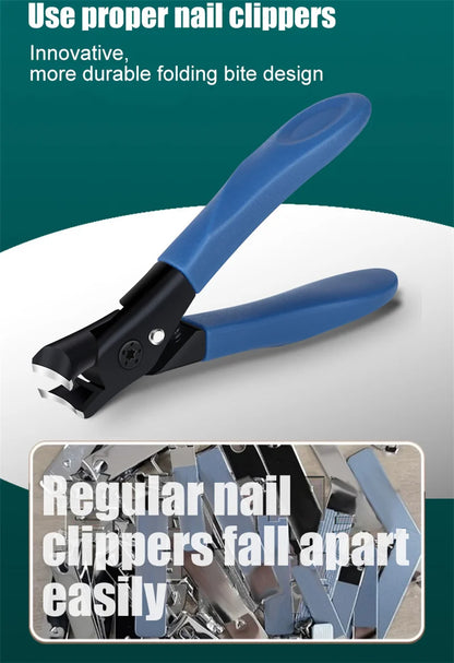 Large Size Stainless Steel Nail Clipper - Professional Toenails Trimmer Thick Hard & Durable Nail File for Household Use