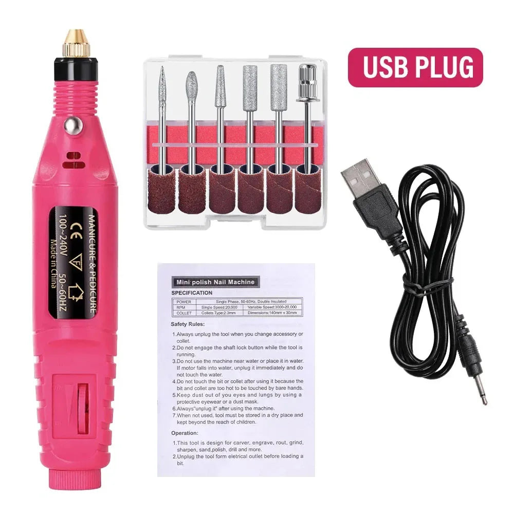 LINMANDA High Quality Nail Drill Machine Set Electric Nail Sander Gel Polish Remover Tools Driller Manicure Nail Accessories