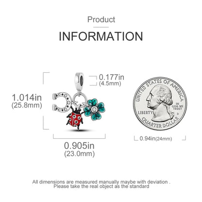 Charms Silver 925 Ladybugs and Cherry Strawberries Pendant Bead Fit 3mm Bracelet Bangle Necklace For Women Luxury Jewelry Making