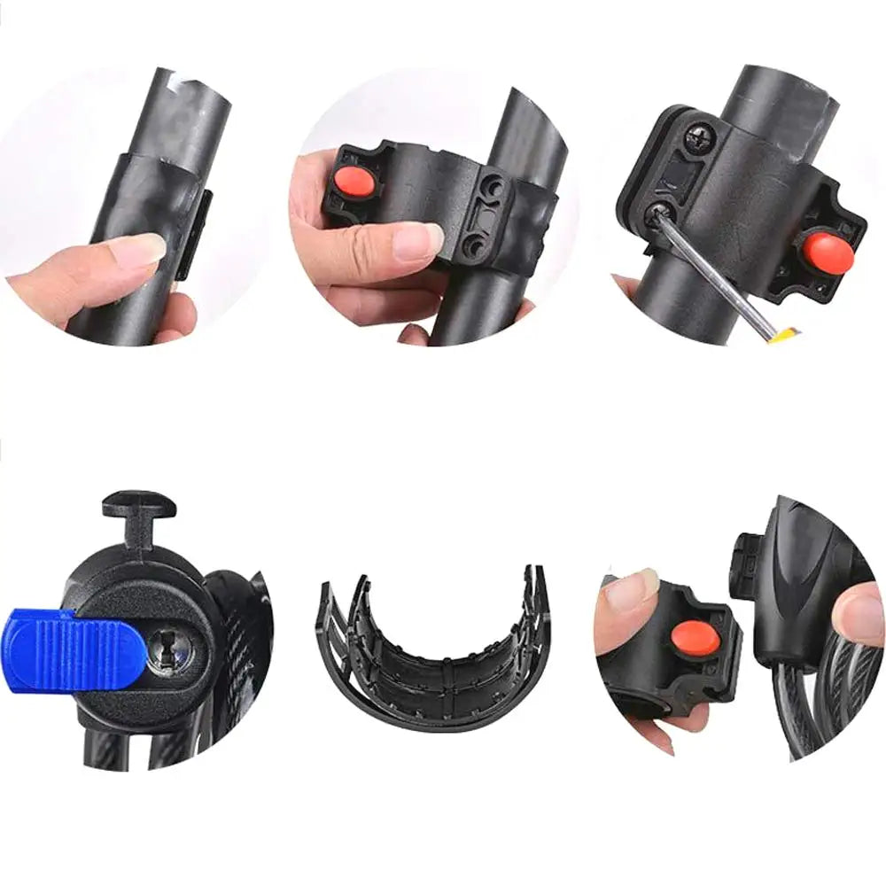 DOMEN Bicycle Heavy Duty Chain Lock 8mm Thick Anti-Theft Steel With 2Keys Safety Lock Motorcycle Bike Lock Bicycle  Accessories