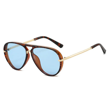 Trendy Oversized Pilot Sunglasses Women Men Vintage Retro Classic Designer Sun Glasses UV400 Protection Fashion Ladies Shades