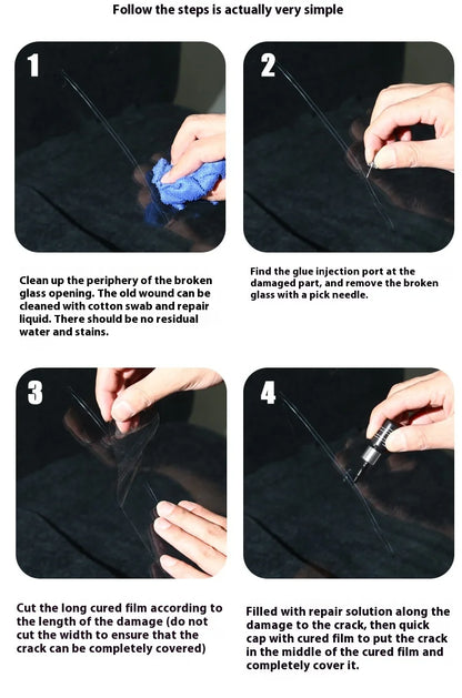 ISGTDRM Car Windshield Cracked Repair DIY Car Window Phone Screen Repair Kit Glass Curing Glue Auto Glass Scratch Crack Restore