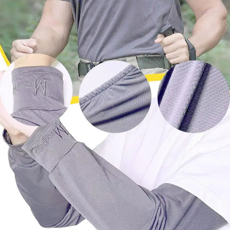 Cooling Arm Sleeves Breathable Sun Protection Ice Slik Sleeves Summer Outdoor Sports Driving Cycling Sleeves Men Loose Arm