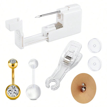 Belly Button Piercing Kit Gun Belly Piercing Kit Belly Button Piercing Gun Navel Piercing Kit Belly Button Ring Piercing Kit