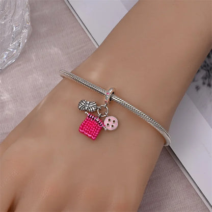 925 Sterling Silver Tailor Sewing Machine Telephone Alarm Clock Charms Pendants Fit 925 Original Bracelets DIY Jewelry