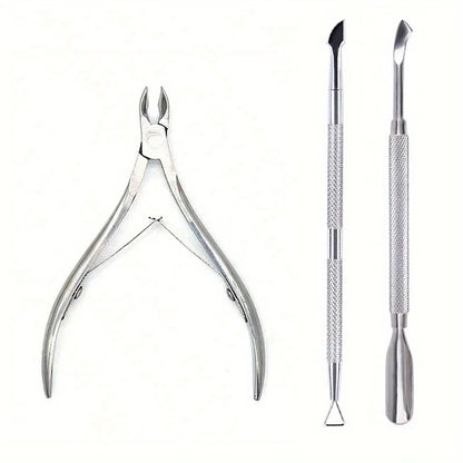 Nail Cuticle Pusher Tweezer Rainbow Cutter Nipper Clipper Dead Skin Remover Stainless Steel Manicure Nails Art Tool ManicureTool