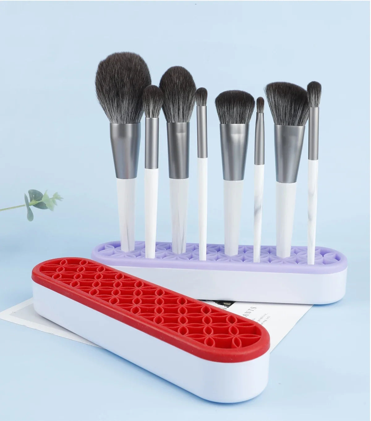 Silicon Nail Brush Makeup Brush Display Stand Rack Storage Case Brush Drying Shelf Brush Holder Make UP Holder Organizer