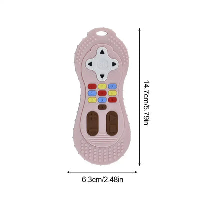 Baby Silicone Teether Toys Remote Control Shape Teether Rodent Gum Pain Relief Teething Toy Kids Sensory Educational Healthcare