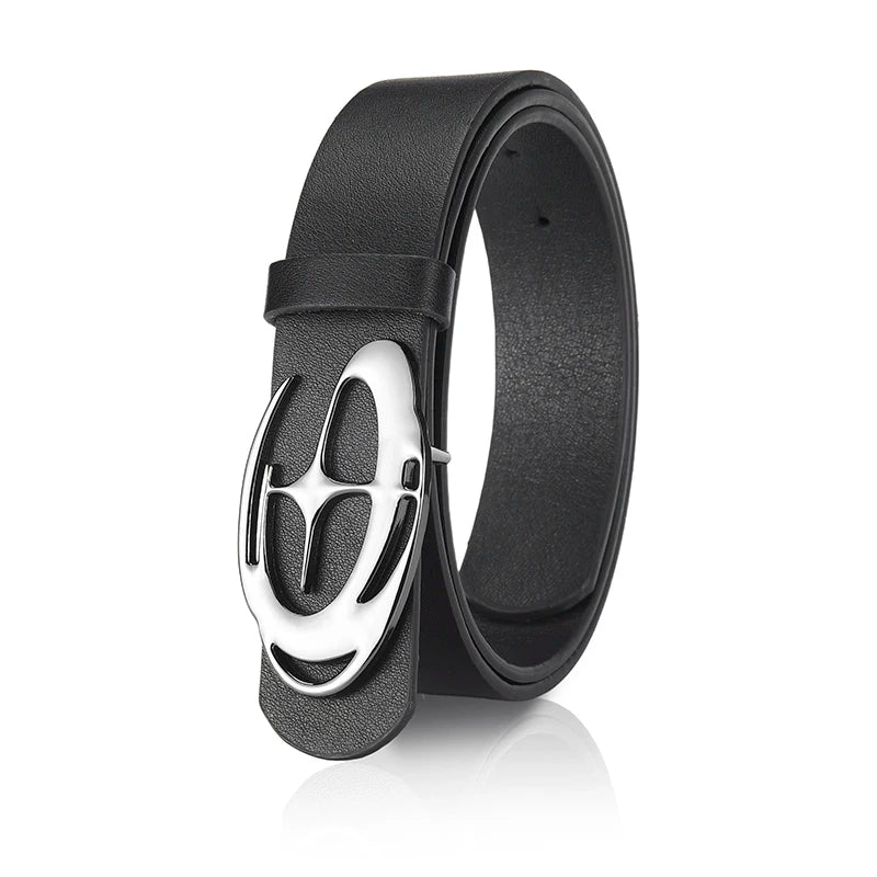 Fashion And Creative Geometric Alloy Pin Buckle Belt Simple Men's Casual Belt Individual Men's Birthday Gift Wholesale