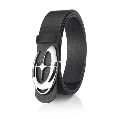 Fashion And Creative Geometric Alloy Pin Buckle Belt Simple Men's Casual Belt Individual Men's Birthday Gift Wholesale